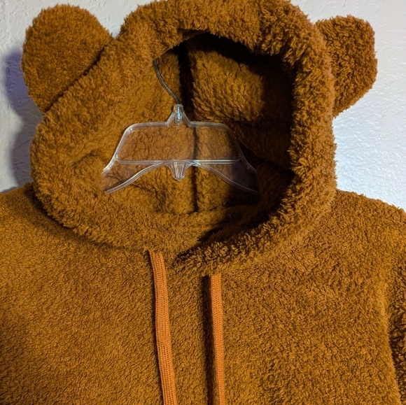 Xjboost Cozy Brown Teddy Bear Hoodie size medium - Picture 6 of 9